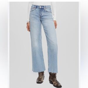 RE/DONE Mid Rise Wide Leg Crop Jeans size 26